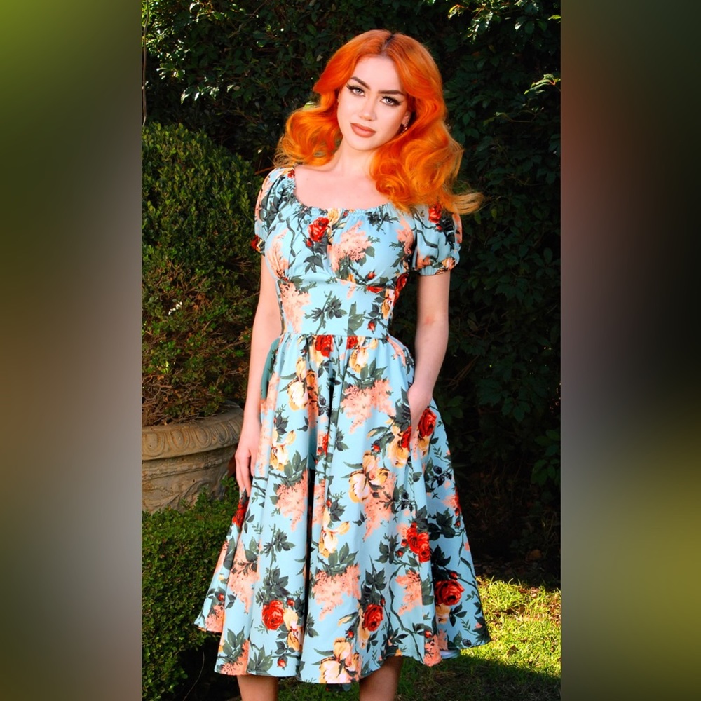 Pinup Girl Clothing “Marie-Therese” peasant dress. Excellent condition!